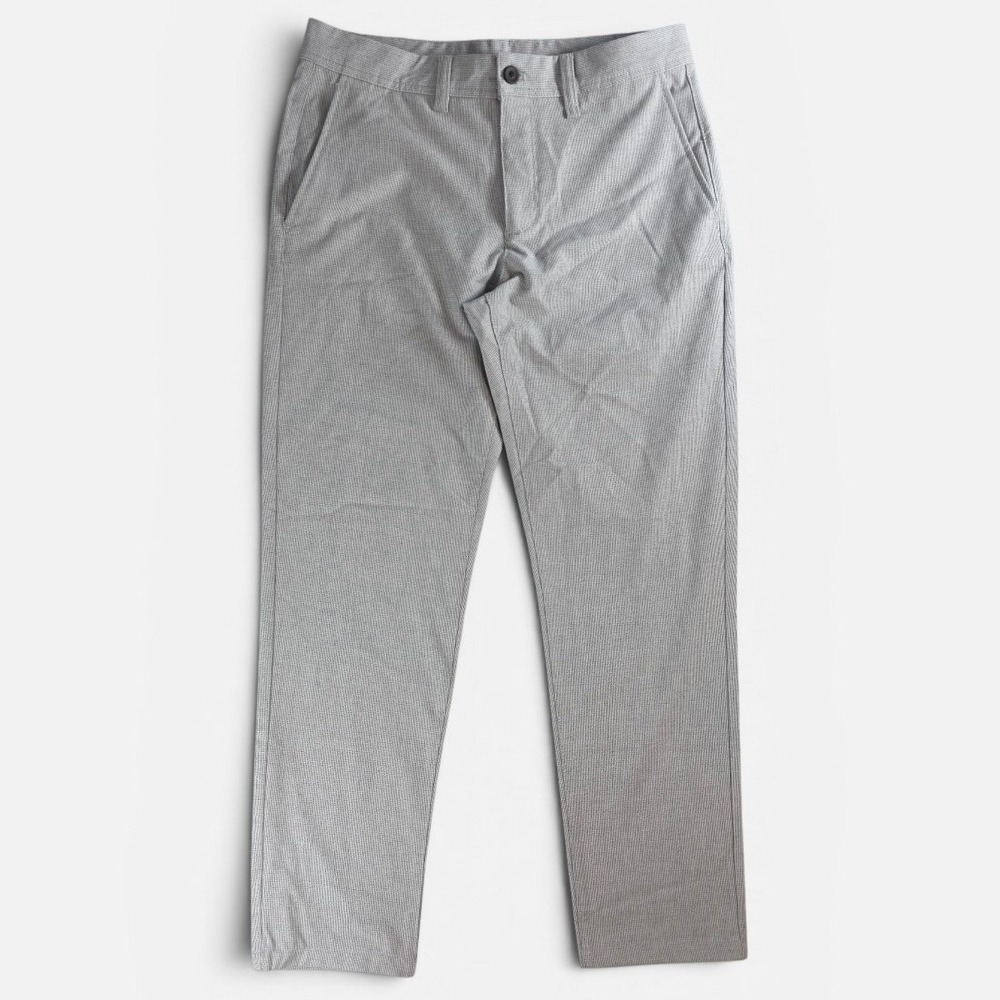 Zara Man 31 Grey Trousers Textured Slim Fit Business Casual